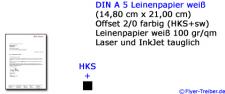 Briefpapier DIN A 5 2/0 HKS