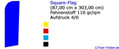 Square-Flag 0,87 m x 3,03 m