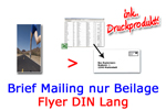 Brief Mailing nur Beilage Flyer DIN A Lang