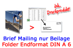 Brief Mailing nur Beilage Folder DIN A 6