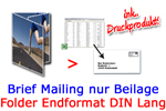 Brief Mailing nur Beilage Folder DIN A Lang