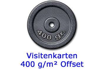 Visitenkarte 400 gr/qm Offset 