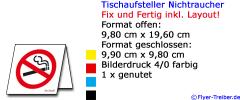 Tischaufsteller "Nichtraucher" Layout inkl. 