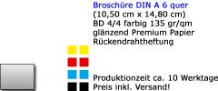 Broschüre A 6 quer 135 gr. 36-seitig