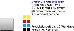 Broschüre Quadrat klein 9,80 x 9,80 135 gr. 12-seitig