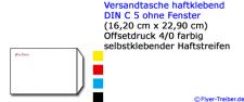 Versandtasche DIN C 5 haftklebend ohne Fenster 4/0