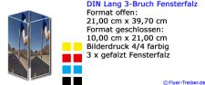 DIN lang 3-Bruch Fensterfalz