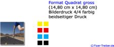 Quadrat gross 300 gr. Drucklack