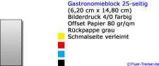 Gastronomieblöcke 25-seitig