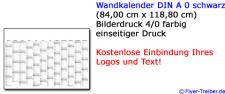 Wandkalender DIN A 0 schwarz