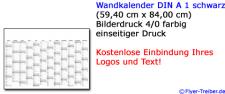 Wandkalender DIN A 1 schwarz