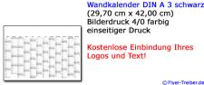 Wandkalender DIN A 3 schwarz