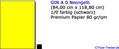 Neon Plakat DIN A 0 Neongelb