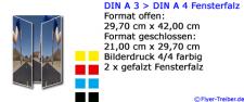 DIN A 4 2-Bruch Fensterfalzung