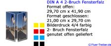 DIN A 4 2-Bruch Fensterfalz