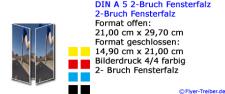 DIN A 5 2-Bruch Fensterfalzung