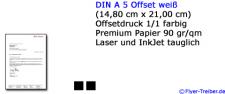 Briefpapier DIN A 5 1/1 farbig