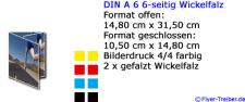 DIN A 6 6-seitig Wickelfalz