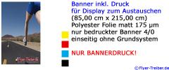 Banner inkl. Druck 85 cm x 215 cm