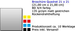 Broschüre Quadrat gross 21 x 21 cm 12-seitig