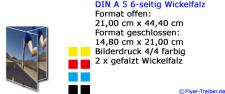 DIN A 5 6-seitig Wickelfalz