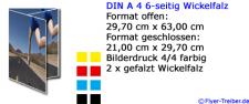 DIN A 4 6-seitig Wickelfalz