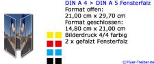 DIN A 5 2-bruch Fensterfalz