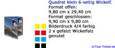 Quadrat klein 6-seitig Wickelfalz