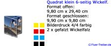 Quadrat klein 6-seitig Wickelfalz 