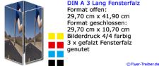 DIN A 3 Lang 3-Bruch Fensterfalz