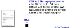 Briefpapier DIN A 5 2/0 HKS