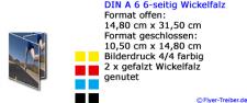 DIN A 6 6-seitig Wickelfalz