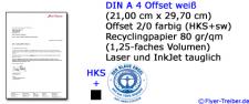 Briefpapier DIN A 4 2/0 sw + HKS