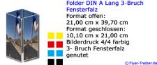 DIN A Lang 3-bruch Fensterfalz