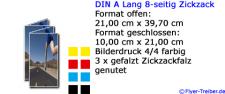 DIN A Lang 8-seitig Zickzackfalz