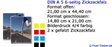 DIN A 5 6-seitig Zickzackfalz