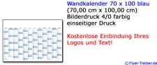 Wandkalender 70 x 100 blau