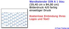 Wandkalender DIN A 1 blau