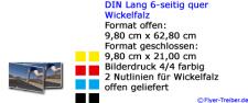 DIN Lang 6-seitig quer Wickelfalz