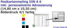 DIN A 6 265 gr/qm Chromokarton UV-Lack hochglänzend einseitig 4/1 farbig