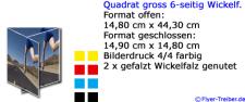 Quadrat groß 6-seitig Wickelfalz