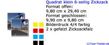 Quadrat klein 6-seitig Zickzackfalz