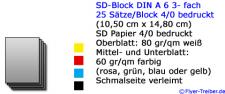SD-Block 3-fach DIN A 6 4/0