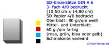 SD-Einzeldätze DIN A 6 4/0 farbig