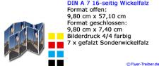 DIN A 7 16-seitig Wickelfalz