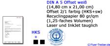 Briefpapier DIN A 5 2/1 sw + HKS