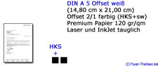 Briefpapier DIN A 5 2/1 sw + HKS