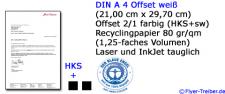 Briefpapier DIN A 4 2/1 sw + HKS