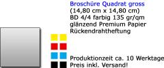 Broschüre Quadrat gross 14,8 x 14,8 135 gr. 60-seitig