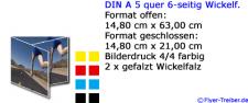 DIN A 5 6-seitig quer Wickelfalz